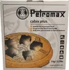 A cardboard box for Petromax Cabix Plus briquettes, showing an illustration of the briquettes inside a Dutch oven. Produktbild-Vorschau