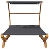 vidaXL Sonnenliege mit Dach 165x203x138 cm Bugholz Massiv Produktbild-Vorschau 3