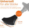 ECENCE 12x Nordic Walking Stöcke Gummipuffer, Aufsätze Produktbild-Vorschau 3