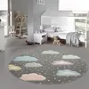 Kinderteppich Wolke Kinderzimmerteppich in grau blau rosa Produktbild-Vorschau 1