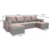 Masseno Ecksofa NAKO mit Schlaffunktion U-Form, Sofa mit Produktbild-Vorschau 7