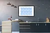 MuchoWow® Gerahmtes Poster Blumen - Muster - Blau 90x60 cm Produktbild-Vorschau 5