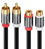 deleyCON 2m Cinch RCA Stereo Audio Verlängerungskabel 2x Produktbild-Vorschau 3