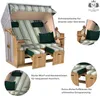 Strandkorb Ostsee 2,5-Sitzer 150cm breit in Beige Hellgrün Produktbild-Vorschau 5
