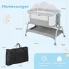 3 in 1 Baby Beistellbett, 90 × 55cm Reisebett mit Matratze, Produktbild-Vorschau 5