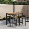 vidaXL Tuinbar-tafel, natuurlijke kleur en zwart, 108,5 x Productafbeelding-voorbeeld 2