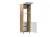 A tall, narrow cabinet with open shelves and one door ajar, shown against a white background. Produktbild-Vorschau