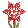 Rote durchbrochene Schneeflocke, Christbaumspitze, Produktbild-Vorschau 2