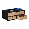 Relaxdays Schreibtisch Organizer, 3 Schubladen, Bambus & Produktbild-Vorschau 1
