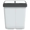 vidaXL Duo Mülleimer Weiß 2x25 L Produktbild-Vorschau 3
