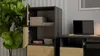 Console avec tiroirs ALMA, anthracite/chêne artisan Voir les images du produit 9