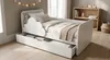 Letto bianco per bambini 160x80 cm con motivo a nuvole | Anteprima dell’immagine prodotto 7