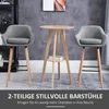 Zestaw 2 sztuk stołków barowych HOMCOM, stołków do baru, Podgląd zdjęcia produktu 4