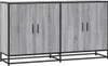 vidaXL Příborník Grey Sonoma 134x35x76 cm Materiál na bázi Náhled obrázku produktu 1