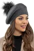 Vivisence Baskenmütze Damen mit bommel Universalgröße - Produktbild-Vorschau 2