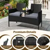 COSTWAY Gartenbank mit Tisch, 2-Sitzer Polyrattan Sitzbank, Produktbild-Vorschau 7