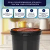 A black bucket filled with a brown substance, with marketing text and icons above it. Náhľad obrázku produktu