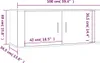 vidaXL Meuble TV mural blanc 100x34,5x40 cm Voir les images du produit 8
