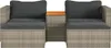 vidaXL 5-tlg. Garten-Sofagarnitur mit Kissen Grau Poly Produktbild-Vorschau 5