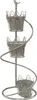 DanDiBo Stojan na květiny vnitřní kovový bílý šedý kulatý Náhled obrázku produktu 3