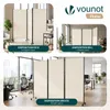 VOUNOT® Paravent Raumteiler 3 Teilig auf Rollen Freistehend Produktbild-Vorschau 7