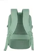 The back of a green backpack is shown against a white background. Anteprima dell’immagine prodotto