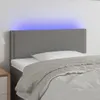 vidaXL LED Kopfteil Dunkelgrau 100x5x78/88 cm Stoff Produktbild-Vorschau 2