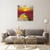 Bilder auf glas - See Blumen - 60x60cm - Glasbilder - Produktbild-Vorschau 7