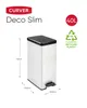 DECO SLIM BIN Abfalleimer 40L mit Fußpedal silber metallic Produktbild-Vorschau 2