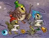 A group of cartoon birds singing Christmas carols. Produktbild-Vorschau