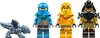 Four LEGO figures and a small dragon are displayed against a white background. Náhled obrázku produktu