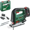 A Bosch cordless jigsaw and its accessories are displayed against a white background. Voir les images du produit