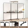 COSTWAY Roomdivider met wielen, inklapbare scheidingswand, Productafbeelding-voorbeeld 8