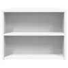 A white, two-shelf bookcase is shown against a white background. Náhled obrázku produktu