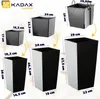 A collage of different sizes of KADAX brand planters with dimensions indicated by measurement lines and text. Anteprima dell’immagine prodotto