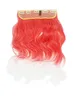 WIG ME UP 5 Clip-In Extension lockig Ombre Rot Weiß Produktbild-Vorschau 2