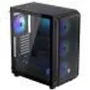 A black computer tower case with RGB lighting. Anteprima dell’immagine prodotto