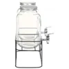 vidaXL Getränkespender 2 Stk. mit Ständer 2 x 4 L Glas Produktbild-Vorschau 4