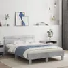 vidaXL Bettgestell mit Kopfteil Betongrau 120x200 cm Produktbild-Vorschau 2