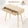 COSTWAY Rattan Konsolentisch mit Ausziehschublade, Produktbild-Vorschau 7