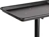 A close-up view of the top tray of a black salon trolley. Podgląd zdjęcia produktu