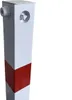 GEWA Absperrpfosten Parkplatzpoller 70x70mm weiß-rot Produktbild-Vorschau 7