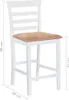 vidaXL Barhocker 2 Stk. Weiß Stoff Produktbild-Vorschau 8