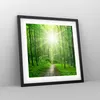 Gerahmtes Poster - Schwarzer Rahmen - Sonnenstrahlen Wald Produktbild-Vorschau 8