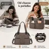 Borsa da donna idrorepellente con tracolla removibile, Anteprima dell’immagine prodotto 4