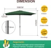 Ombrellone Clanmacy rettangolare per balcone Ø210x140cm Anteprima dell’immagine prodotto 2