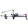 A black and gray rowing machine is shown against a white background. Produktbild-Vorschau