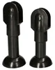 Two black plastic toilet stall hinges shown against a white background. Náhled obrázku produktu