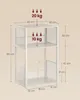 A diagram showing the dimensions and weight capacity of a shelving unit. Produktbild-Vorschau