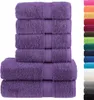 vidaXL 6-delige premium handdoekenset SOLUND, paars, 600 Productafbeelding-voorbeeld 1